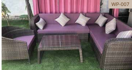 Luxury L-Shaped Wicker Sofa Set