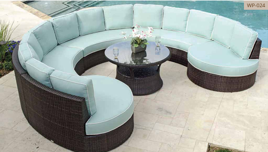 Luxury Curved Outdoor Sectional Sofa Set