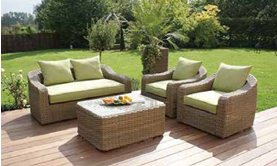 Luxury 4-Piece Wicker Sofa Set