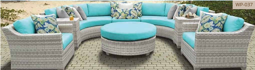 Curved Wicker Patio Set
