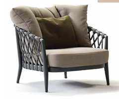 Luxury Lattice Weave Accent Sofa