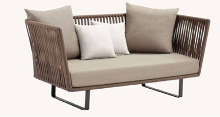 Cord Woven Outdoor Loveseat