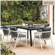 Modern Rope Woven Outdoor Dining Set