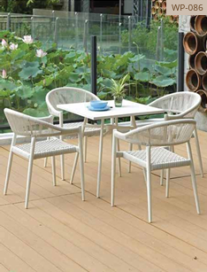 White Wicker Dining Set