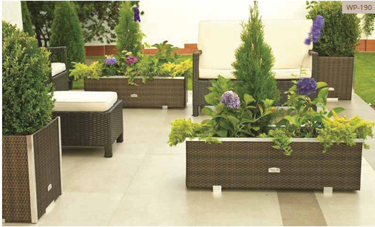 Decorative Rattan Planter Set