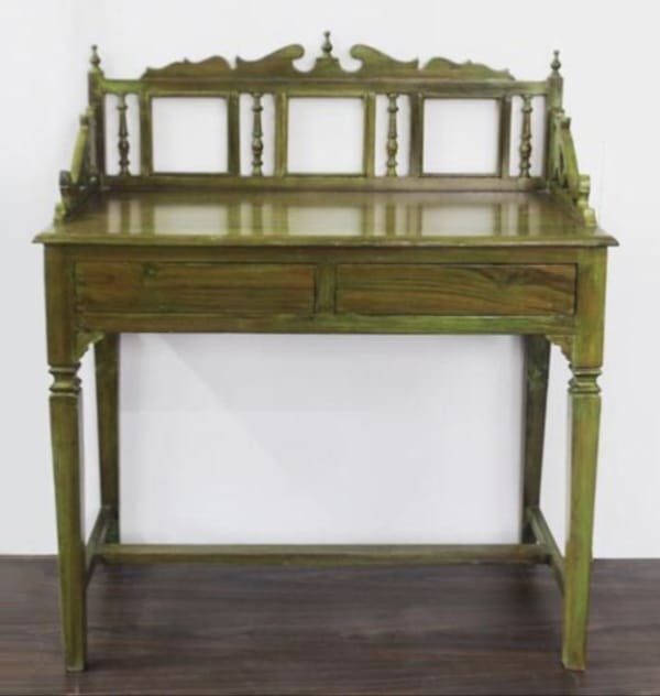 TWO DRAWER CONSOLE WITH CARVING