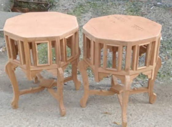 8-Corner Wood Table