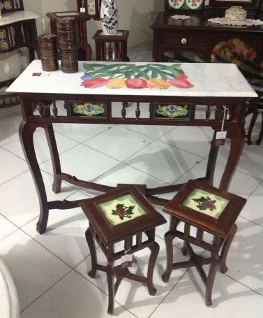 Straight Wooden Console Table